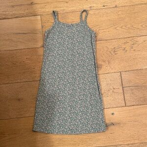 Art Class Green and Pink Patterned Kids Dress